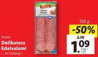 Lidl Delikatess Edelsalami Angebot