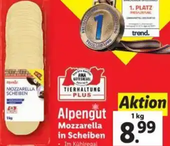 Lidl Mozzarella in Scheiben Angebot