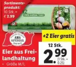 Lidl Eier aus Frei- landhaltung Angebot