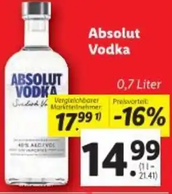 Lidl Absolut Vodka Angebot