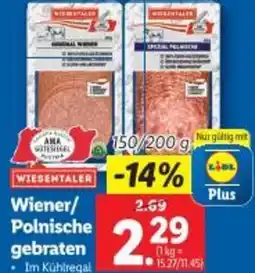 Lidl Wiener/ Polnische gebraten Angebot