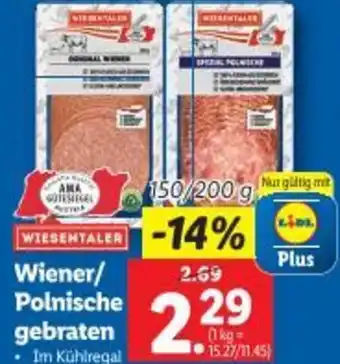 Lidl Wiener/ Polnische gebraten Angebot