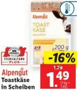 Lidl Toastkäse in Scheiben Angebot