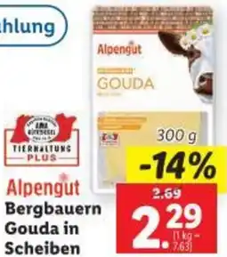 Lidl Bergbauern Gouda in Scheiben Angebot