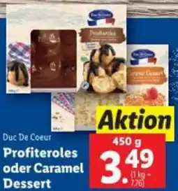 Lidl Profiteroles oder Caramel Dessert Angebot