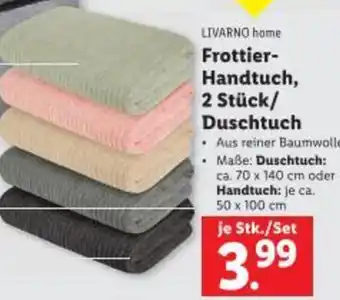 Lidl Frottier- Handtuch, 2 Stück/ Duschtuch Angebot