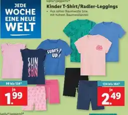 Lidl Kinder T-Shirt/Radler-Leggings Angebot
