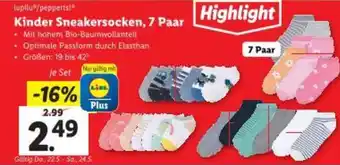 Lidl Kinder Sneakersocken Angebot
