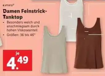 Lidl Damen Feinstrick- Tanktop Angebot