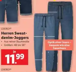 Lidl Herren Sweat- denim-Joggers Angebot