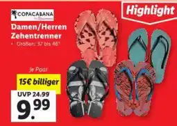 Lidl Damen/Herren Zehentrenner Angebot