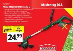Lidl Akku-Rasentrimmer, 20 V Angebot