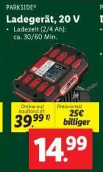Lidl Ladegerät, 20 V Angebot