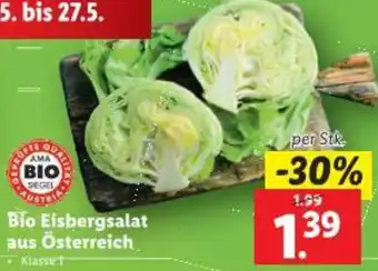 Lidl Bio Eisbergsalat aus Österreich Angebot