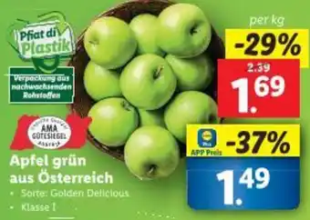 Lidl Apfel grün aus Österreich Angebot
