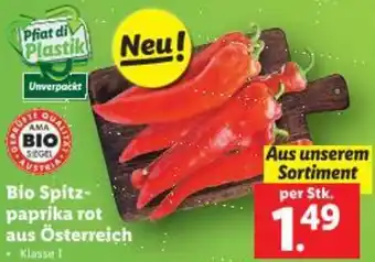 Lidl Bio Spitz- paprika rot aus Österreich Angebot
