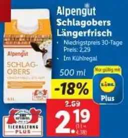 Lidl Schlagobers Längerfrisch Angebot