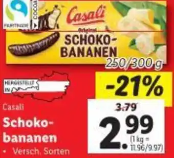 Lidl Schoko- bananen Angebot