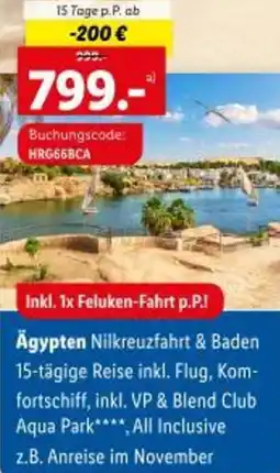 Lidl Ägypten Nilkreuzfahrt & Baden Angebot
