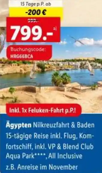 Lidl Ägypten Nilkreuzfahrt & Baden Angebot