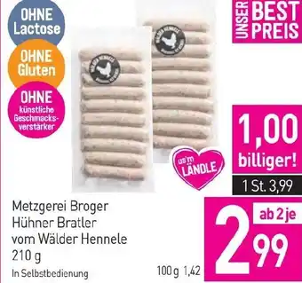 Sutterlüty Metzgerei Broger Hühner Bratler vom Wälder Hennele Angebot