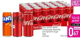 Sutterlüty Cola div. Sorten, Fanta Orange, Mezzo Mix oder Sprite Full Sugar Dose Angebot
