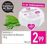 Sutterlüty Sutterlüty's Camembert mit Bärlauch Angebot