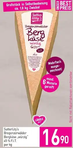 Sutterlüty Sutterlüty's Bregenzerwälder Bergkäse „würzig" 45% F.i.T. Angebot
