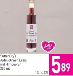 Sutterlüty Sutterlüty's Apfel-Birnen Essig mit Himbeeren Angebot