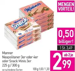 Sutterlüty Manner Neapolitaner 3er oder 4er oder Snack Minis 3er Angebot