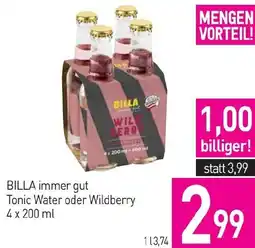 Sutterlüty Billa immer gut tonic water oder wildberry Angebot