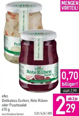 Sutterlüty efko Delikatess Gurken, Rote Rüben Angebot