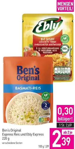 Sutterlüty Ben's Original Express Reis und Ebly Express Angebot