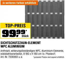 OBI Sichtschutzzaun-element wpc aluminium Angebot