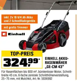 OBI Einhell akku- rasenmäher Angebot