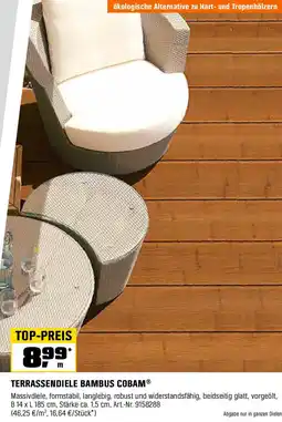 OBI Terrassendiele bambus cobam Angebot