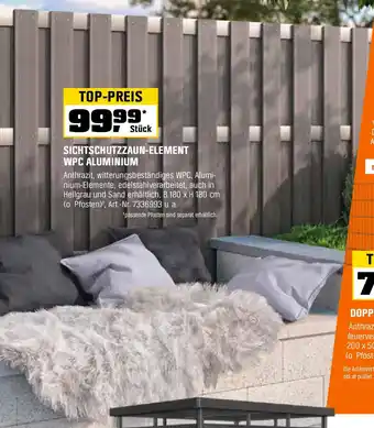 OBI Sichtschutzzaun-element wpc aluminium Angebot