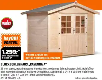 OBI Blockbohlenhaus ravenna a Angebot