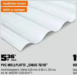 OBI Pvc-wellplatte sinus Angebot
