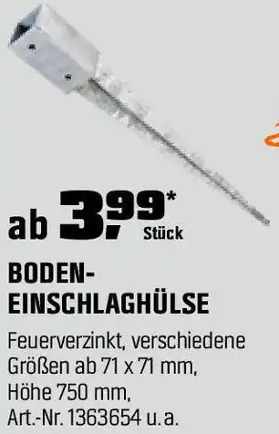 OBI Boden- einschlaghülse Angebot