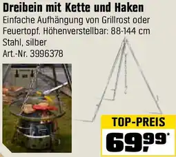 OBI Dreibein mit Kette und Haken Angebot