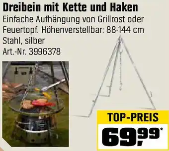 OBI Dreibein mit Kette und Haken Angebot
