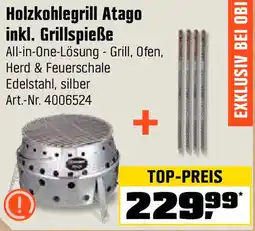 OBI Holzkohlegrill Atago i Angebot
