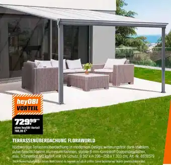OBI Terrassenüberdachung floraworld Angebot