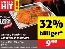 Nah&Frisch Karree-, Bauch- oder Schopfsteak mariniert Angebot