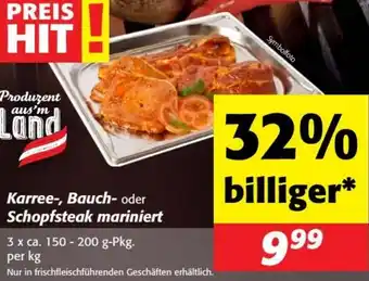 Nah&Frisch Karree-, Bauch- oder Schopfsteak mariniert Angebot