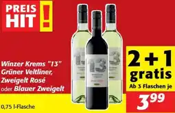 Nah&Frisch Winzer Krems 13 Grüner Veltliner, Zweigelt Rosé oder Blauer Zweigelt Angebot
