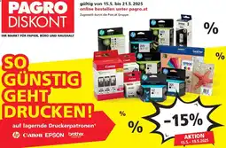 Pagro Diskont auf lagernde Druckerpatronen Angebot