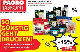 Pagro Diskont auf lagernde Druckerpatronen Angebot