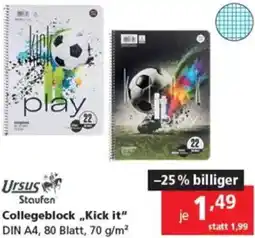 Pagro Diskont Collegeblock Kick it Angebot